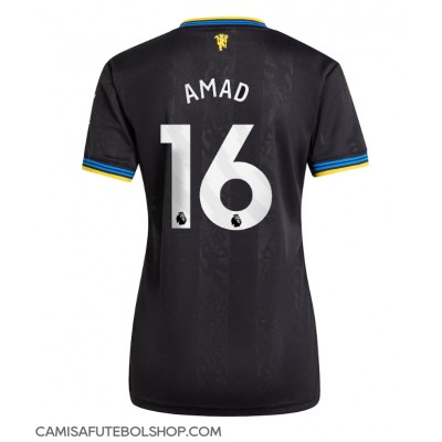 Camisa de time de futebol Manchester United Amad Diallo #16 Replicas 3º Equipamento Feminina 2025-26 Manga Curta Camisa de time de futebol Manchester United Amad Diallo #16 Replicas 3º Equipamento Feminina 2025-26 Manga Curta